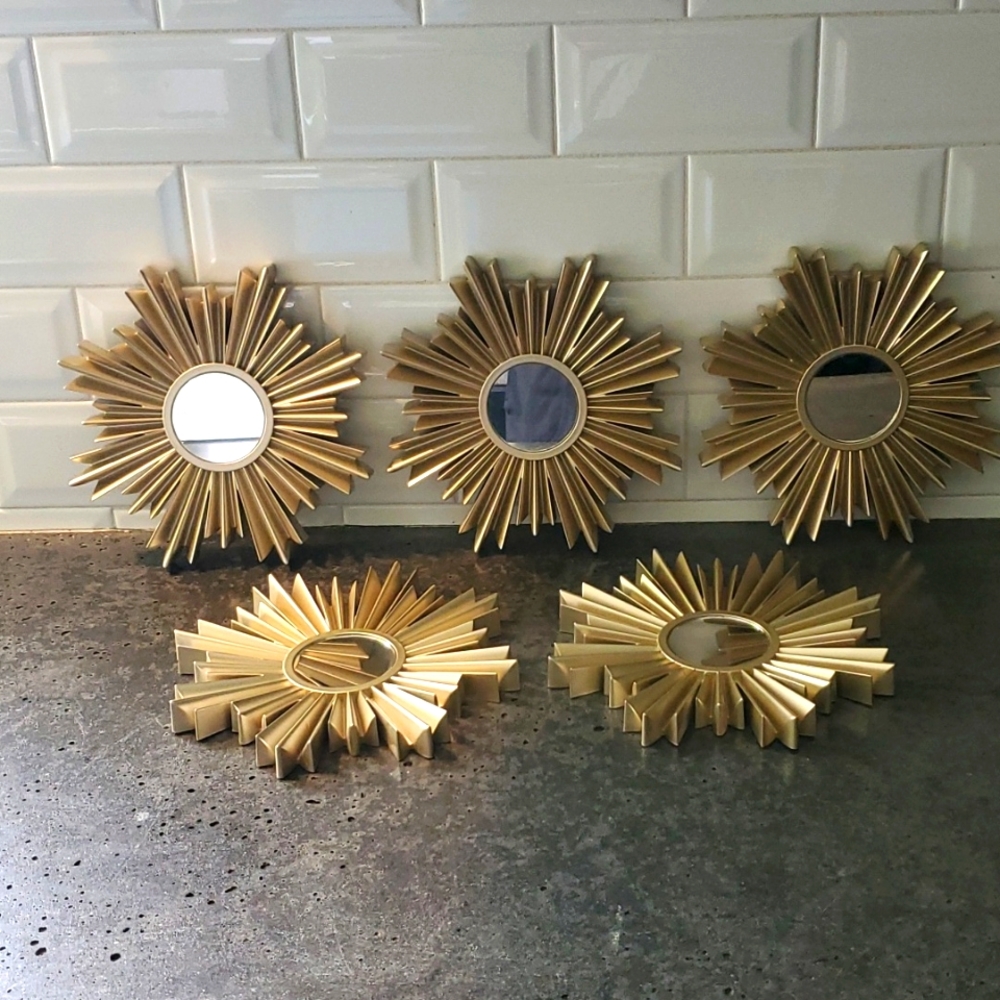 5 small/medium sized mid centurty modern mirrors